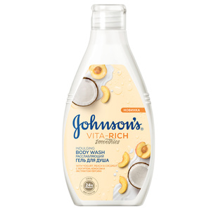 JOHNSON'S Гель для душа расслабляющий с йогуртом, кокосом и экстрактом персика