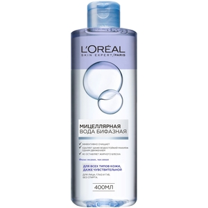 L'ORÉAL PARIS Мицеллярная вода для снятия макияжа, бифазная, для всех типов кожи