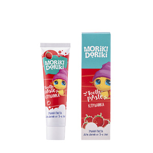 MORIKI DORIKI Детская зубная паста «SHUSHI клубника»