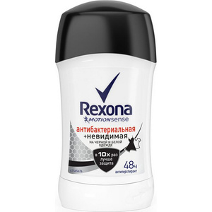 REXONA Антиперспирант-карандаш Антибактериальная и Невидимая на черной и белой одежде