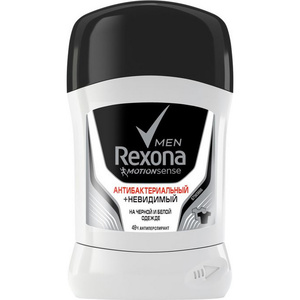REXONA Men Антиперспирант-карандаш Антибактериальный и невидимый на черной и белой одежде