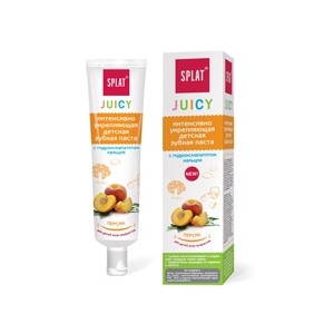SPLAT Детская укрепляющая зубная паста с гидроксиапатитом серии Juicy Peach