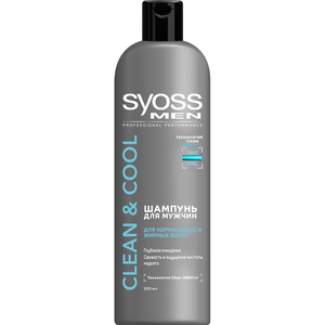 SYOSS Шампунь для мужчин для нормальных и жирных волос Clean&Cool