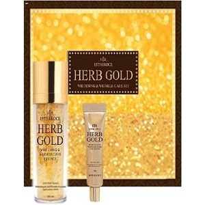 Deoproce Estheroce Herb Gold Whitening And Wrikle Care Essence And Eye Cream Special Set