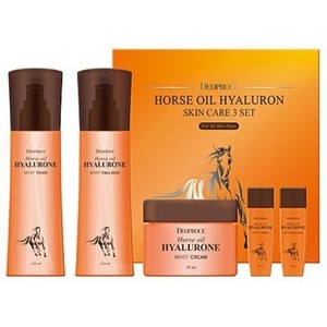 Deoproce Horse Oil Hyalurone Skin Care  Set