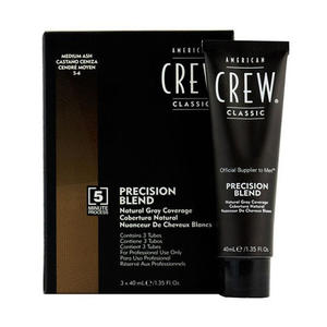 American Crew Precision Blend Краска для седых волос пепельный оттенок 5/6 3х40 мл (American Crew, Камуфляж седины)