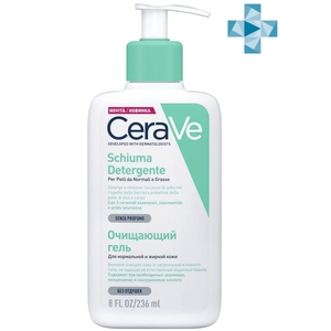 CeraVe Очищающий гель для нормальной и жирной кожи лица и тела 236 мл (CeraVe, Очищение кожи)