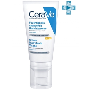 CeraVe Увлажняющий лосьон для нормальной и сухой кожи лица SPF25, 52 мл (CeraVe, Увлажнение кожи)