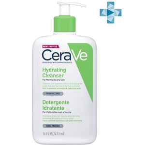 CeraVe Увлажняющий очищающий крем-гель для нормальной и сухой кожи лица и тела детей и взрослых 473 мл (CeraVe, Очищение кожи)