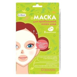 Cettua Маска для лица, для проблемной кожи, с маслом чайного дерева 3 шт. (Cettua, Маски для лица)