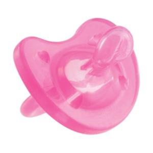 Chicco Пустышка силиконовая от 0 до 6 месяцев цвет розовый 1 шт. (Chicco, Physio Soft)