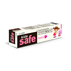 Cj Lion Kids safe strawberry Детская зубная паста со вкусом клубники (3-12 лет) 90 гр (Cj Lion, Уход за зубами Cj Lion)