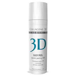 Collagene 3D Гель- пилинг для лица Easy Peel с хитозаном на основе гликолевой кислоты 10% (pH 2,8), 130 мл (Collagene 3D, Peeling)