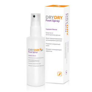 Dry Dry Средство от потовыделения ног Фут Спрей 100 мл (Dry Dry, Foot Spray)