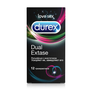 Durex Презервативы DualExtase №12 (Durex, Презервативы)