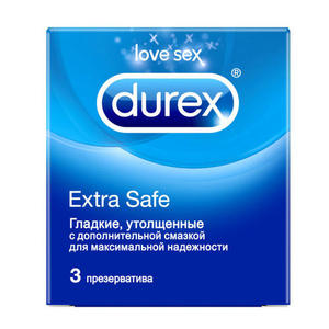 Durex Презервативы Extra Safe №3 3 шт. (Durex, )