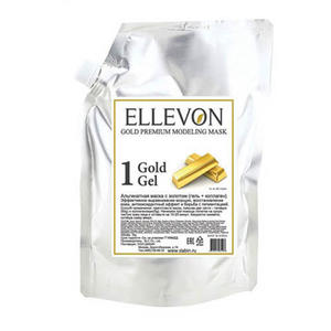 Ellevon Премиум альгинатная маска с золотом (гель + коллаген) 1000 мл+100 мл (Ellevon, Маска)
