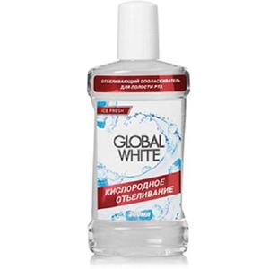 Global white Отбеливающий ополаскиватель с перборатом 300 мл (Global white, Ополаскиватели)