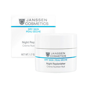 Janssen Набор "Сияние и молодость":  ночной кпем 50 мл + гель для ухода за кожей вокруг глаз 30 мл + розовая косметичка (Janssen, Dry Skin)