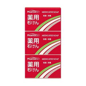 Kumano cosmetics Антибактериальное твердое мыло Pharmaact 100г*3шт (Kumano cosmetics, Твердое мыло)