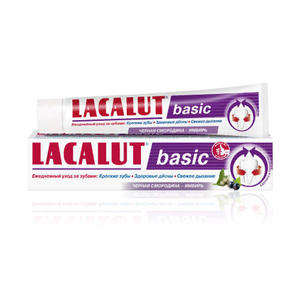 Lacalut Зубная паста Бейсик черная смородина-имбирь (Lacalut, Зубные пасты)