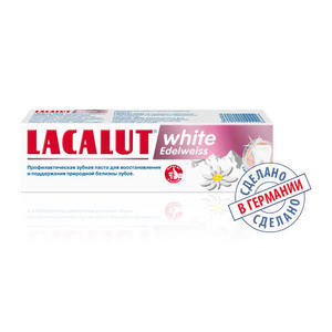 Lacalut Зубная паста Уайт Эдельвейс 75 мл (Lacalut, Зубные пасты)