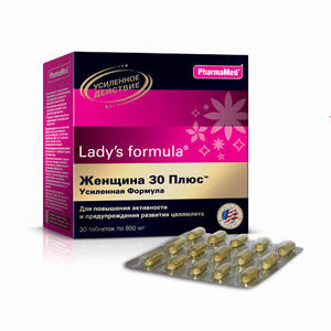 Lady's Formula "Женщина 30 плюс" Усиленная формула таблетки №30 (Lady's Formula, Общеукрепляющие биокомплексы)