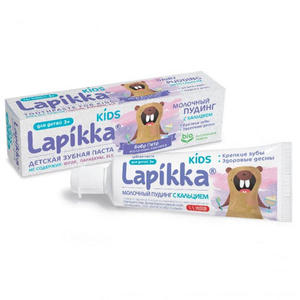 Lapikka Зубная паста Lapikka Kids Молочный пудинг с кальцием, 45 г (Lapikka)
