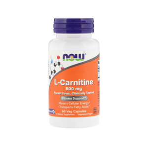 Now Foods L-карнитин, 500 мг, 60 капсул (Now Foods, Витамины и пищевые добавки)