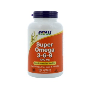 Now Foods Супер Омега-3-6-9 180 капсул (Now Foods, Витамины и пищевые добавки)