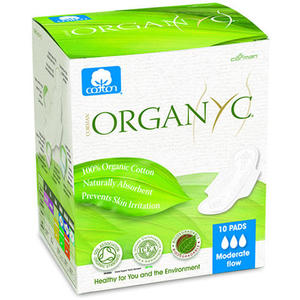 Organyc Прокладки с крылышками Ночные, ультратонкие, 10шт (Organyc, female hygiene)