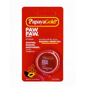 Papaya Gold Базльзам для губ с медом Манука в баночке 7гр (Papaya Gold, Lip Balm)