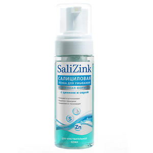Salizink Пенка для умывания с цинком и серой для чувствительной кожи, 160 мл (Salizink, Уход)
