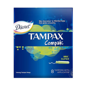 Tampax Тампоны Компак с аппликатором Супер №8 (Tampax, Compak)