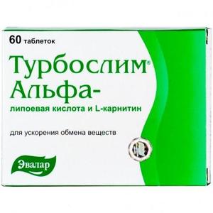 Турбослим Турбослим Альфа-липоевая кислота и L-карнитин №60 (Турбослим, БАД)
