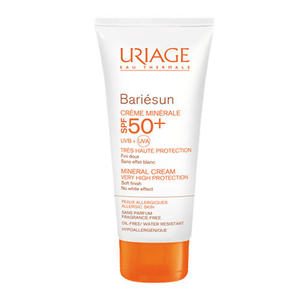 Uriage Минеральный крем для хрупкой аллергичной кожи SPF50+ Барьесан 100мл (Uriage, Bariesun)