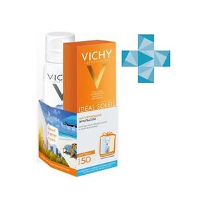 Vichy Матирующая эмульсия для лица Драй Тач SPF 50, 50 мл + Термальная вода 50 мл (Vichy, Ideal Soleil)