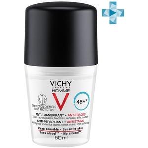 Vichy Минеральный дезодорант против белых и желтых пятен 48 часов свежести 50 мл (Vichy, Vichy Homme)