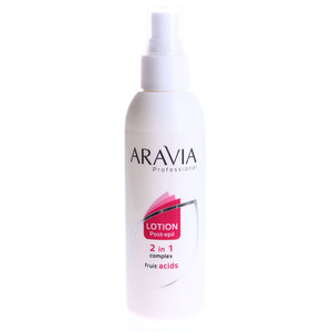 ARAVIA Лосьон 2 в 1 с фруктовыми кислотами против вросших волос и для замедления роста волос 150 мл