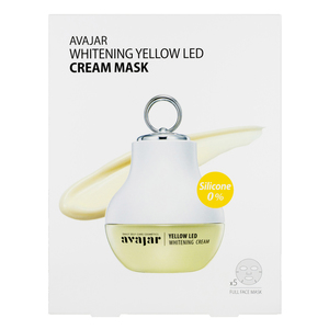 AVAJAR Маска кремовая осветляющая / Whitening Yellow Led Cream Mask 5 шт