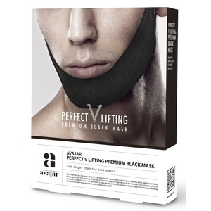 AVAJAR Маска лифтинговая мужская, черная / Perfect V lifting premium black mask 5 шт
