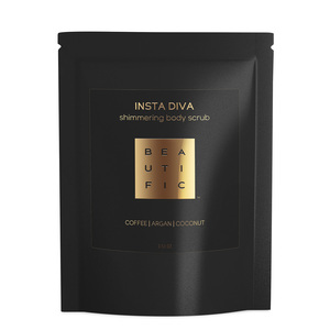 BEAUTIFIC Скраб сияющий кофейный для тела с маслом арганы и манго / Insta Diva 90 мл