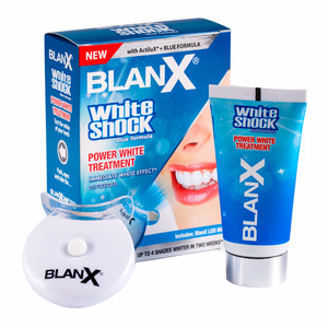 BLANX Паста зубная отбеливающая + световой Led активатор / BlanX White Shock Treatment + Led Bite 50 мл