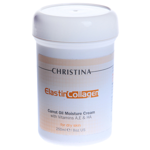 CHRISTINA Крем увлажняющий с морковным маслом, коллагеном и эластином для сухой кожи / Elastin Collagen 250 мл
