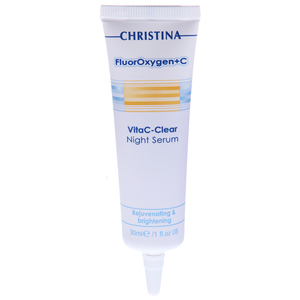 CHRISTINA Сыворотка осветляющая ночная / Vita C Clear Night Serum FLUOROXYGEN+C 30 мл