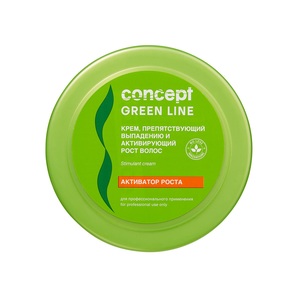 CONCEPT Крем препятствующий выпадению и активирующий рост волос / GREEN LINE Hair Loss Reducing and Stimulant Cream 300 мл