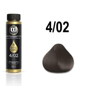 CONSTANT DELIGHT 4.02 масло для окрашивания волос, каштановый натуральный пепельный / Olio Colorante 50 мл