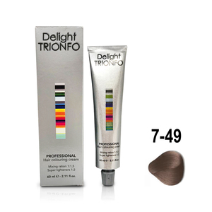 CONSTANT DELIGHT ДТ 7-49 крем-краска стойкая для волос, средне-русый бежевый фиолетовый / Delight TRIONFO 60 мл