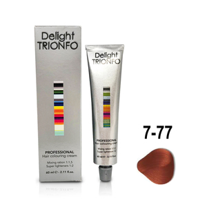 CONSTANT DELIGHT ДТ 7-77 крем-краска стойкая для волос, средне-русый интенсивный медный / Delight TRIONFO 60 мл