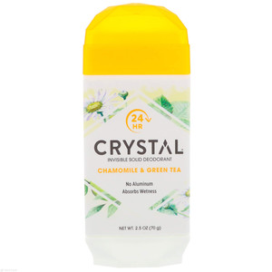CRYSTAL Дезодорант твёрдый невидимый, ромашка и зелёный чай / Crystal Body Deodorant 70 г